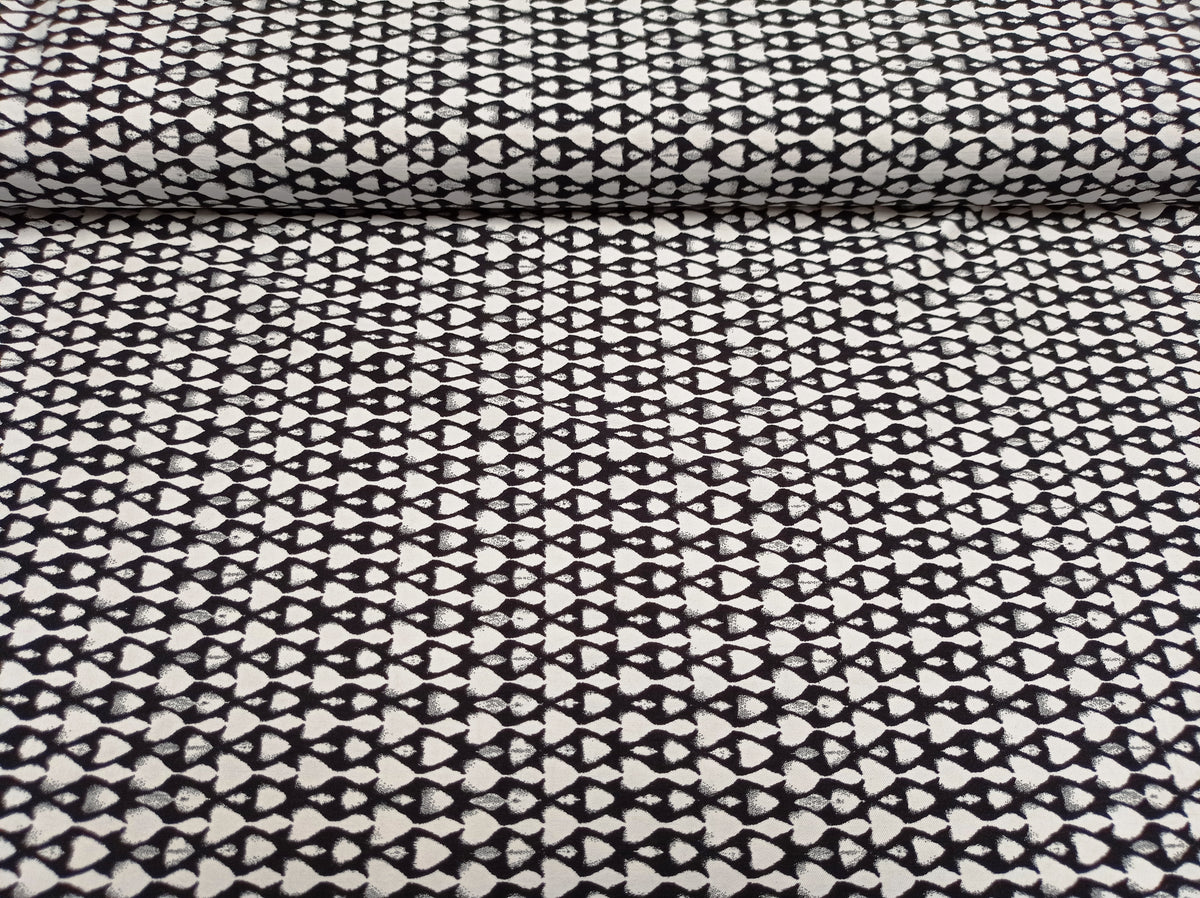 Bengalin Stretch in ecru schwarz - formstabil und perfekt für Hosen, Röcke, Kleider - Modemeter Stoffmarkt Trier   modemeter.de