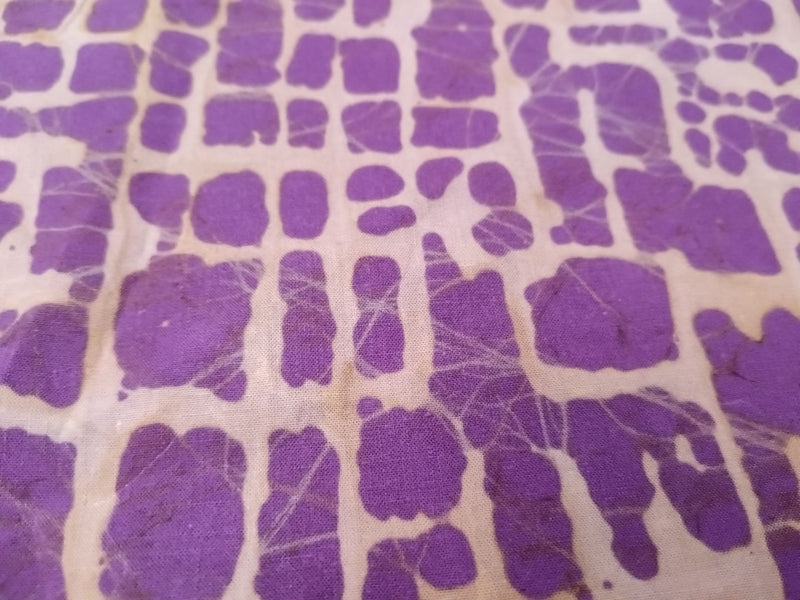 Baumwollstoff (Webware) mit handgedrucktem Batik Muster - Modemeter Stoffmarkt