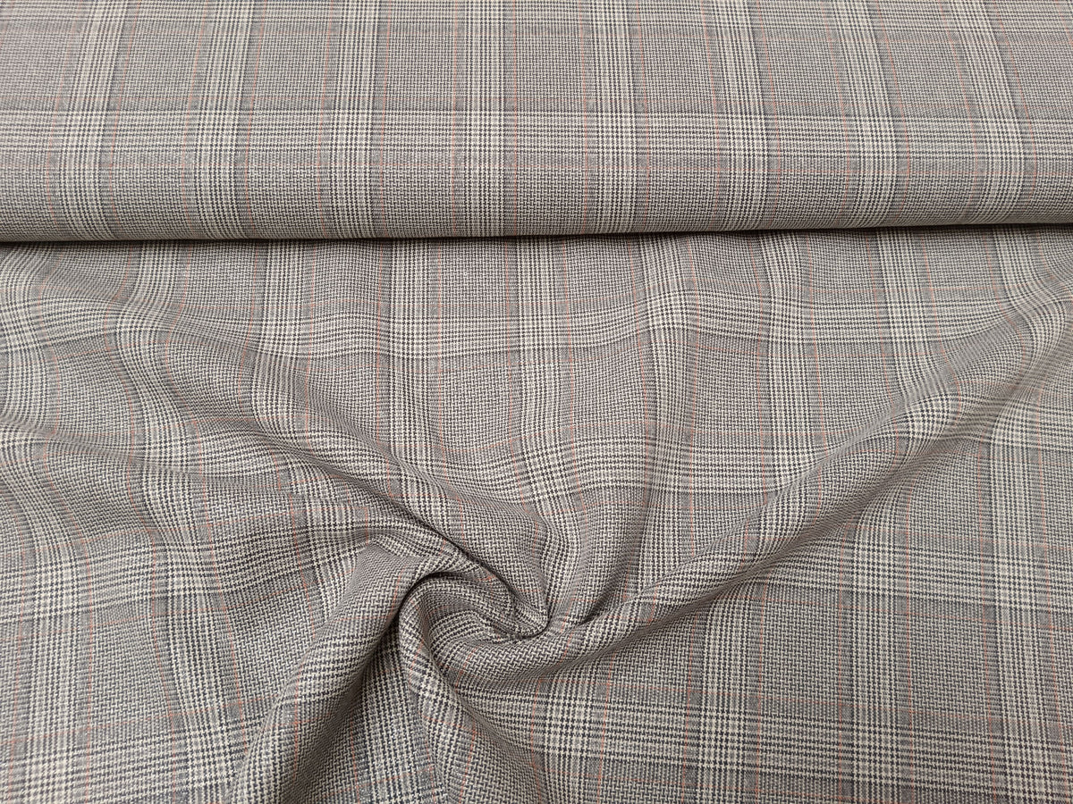 Elegantes, zeitloses Tuch mit feinen Lurexfäden in grau ecru - Modemeter Stoffmarkt