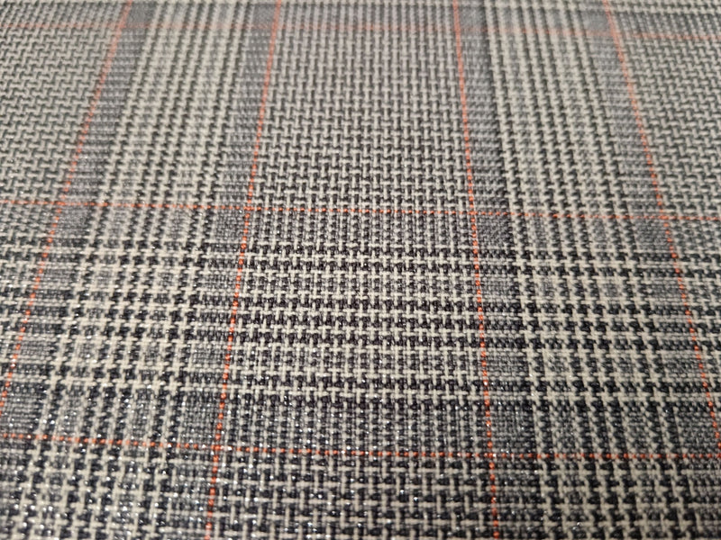 Elegantes, zeitloses Tuch mit feinen Lurexfäden in grau ecru - Modemeter Stoffmarkt