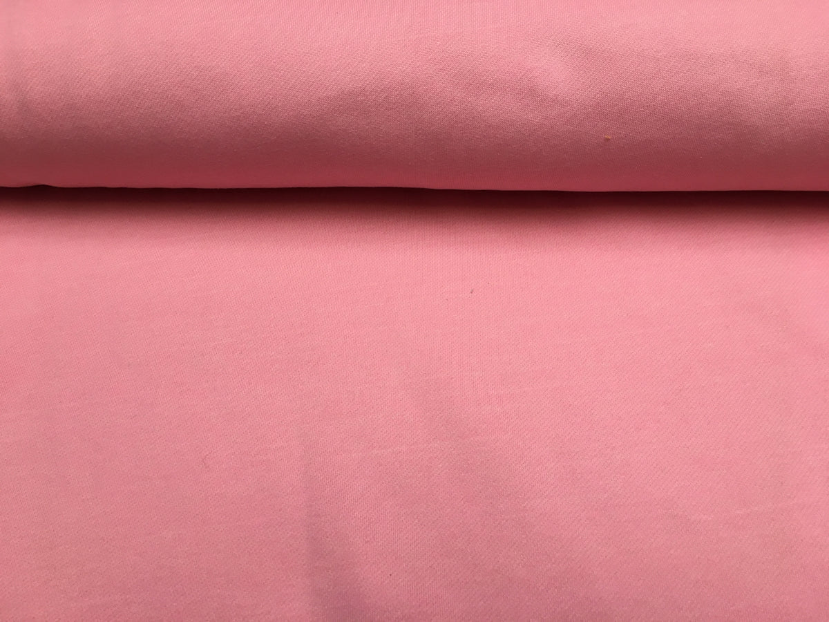 Dicker, weicher und warmer Alpenfleece Sweat in rosa aus reiner Baumwolle - Modemeter Stoffmarkt Trier   modemeter.de