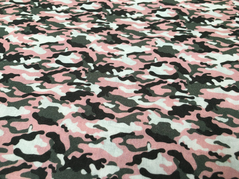 Baumwollstoff im Camouflage Design in rosa, grau, weiß und schwarz - Modemeter Stoffmarkt Trier   modemeter.de