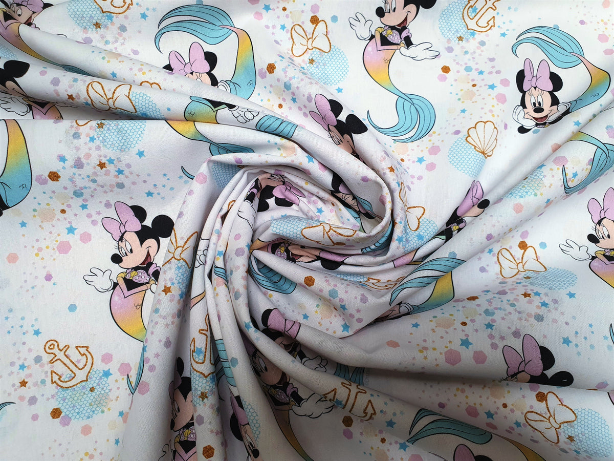 Disney® - Lizensierter Baumwollstoff (Webware) mit Daisy Duck als Nixe - Modemeter Stoffmarkt Trier   modemeter.de