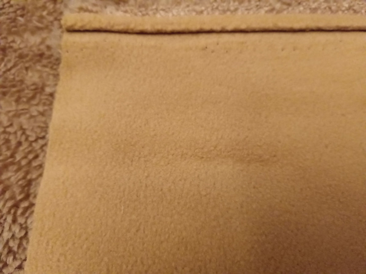 Dicker weicher Teddyplüsch in ocker - mit Fleece Abseite - Modemeter Stoffmarkt