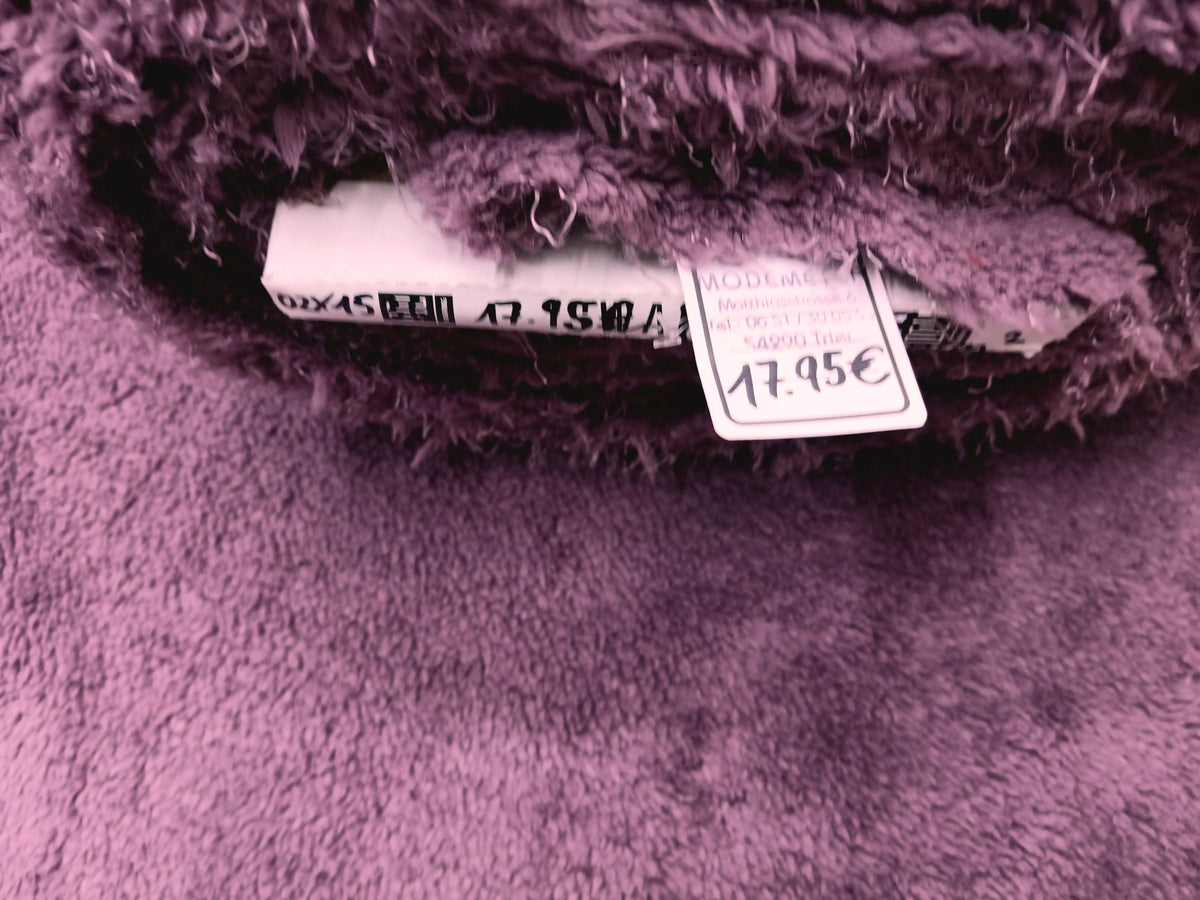Dicker weicher Teddyplüsch in Mauve - mit Fleece Abseite - Modemeter Stoffmarkt