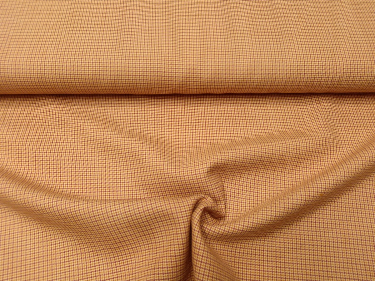 Elegantes Tuch aus Polyester mit Elasthan mit kleinen Karos in senf, ecru und lila