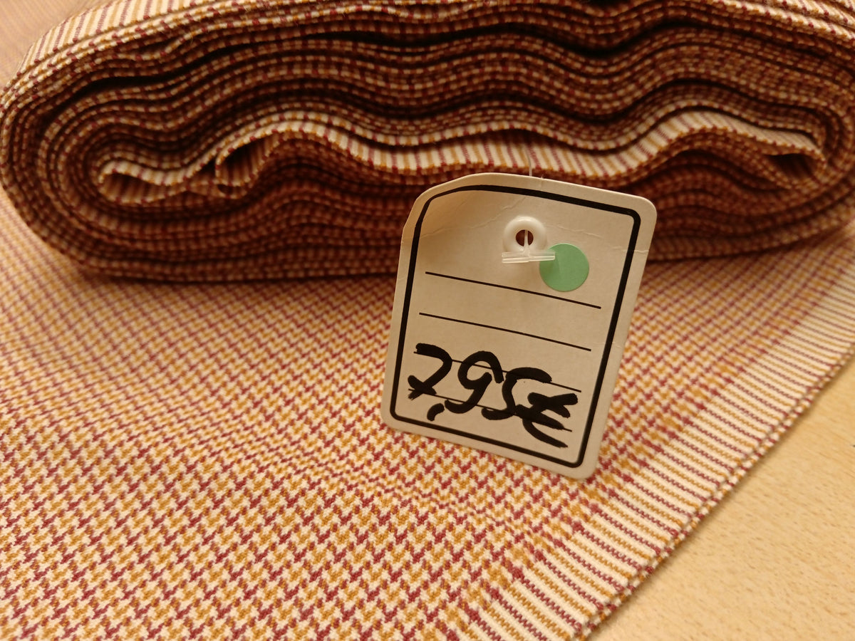 Elegantes Tuch aus Polyester mit Elasthan mit kleinen Karos in senf, ecru und lila