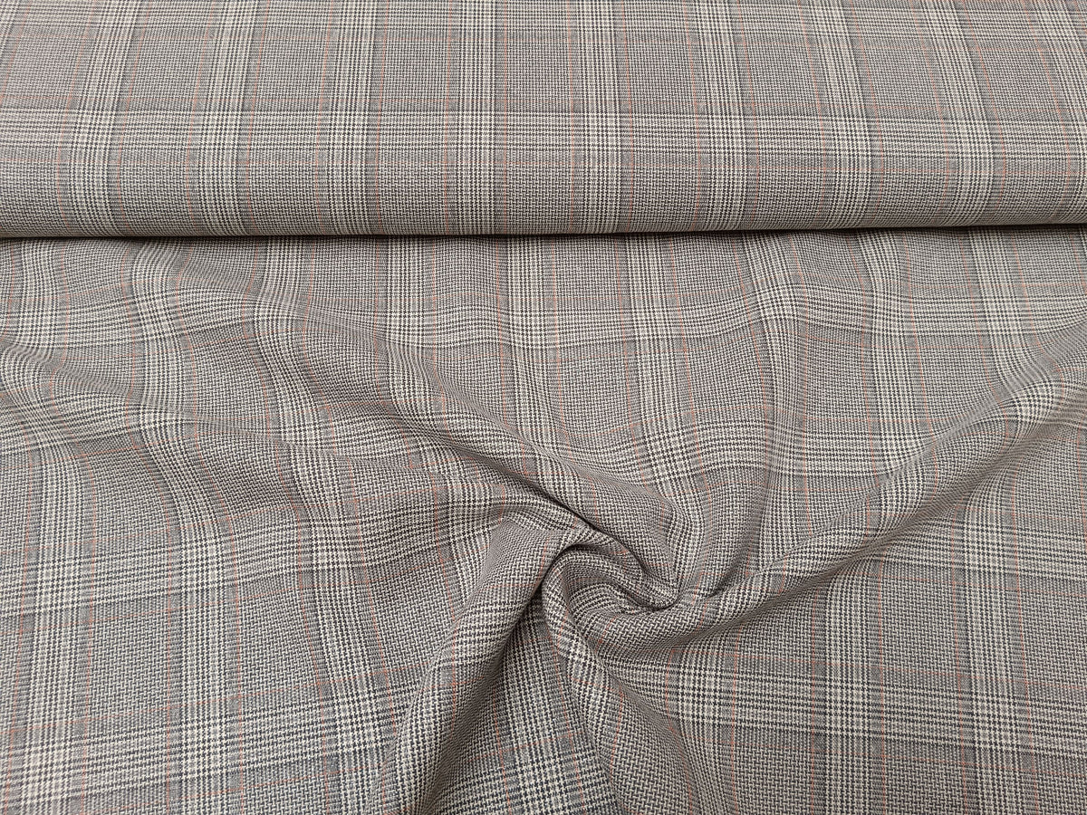 Elegantes, zeitloses Tuch mit feinen Lurexfäden in grau ecru