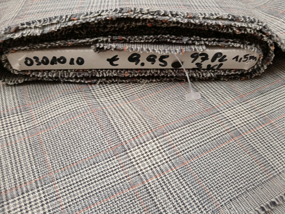 Elegantes, zeitloses Tuch mit feinen Lurexfäden in grau ecru