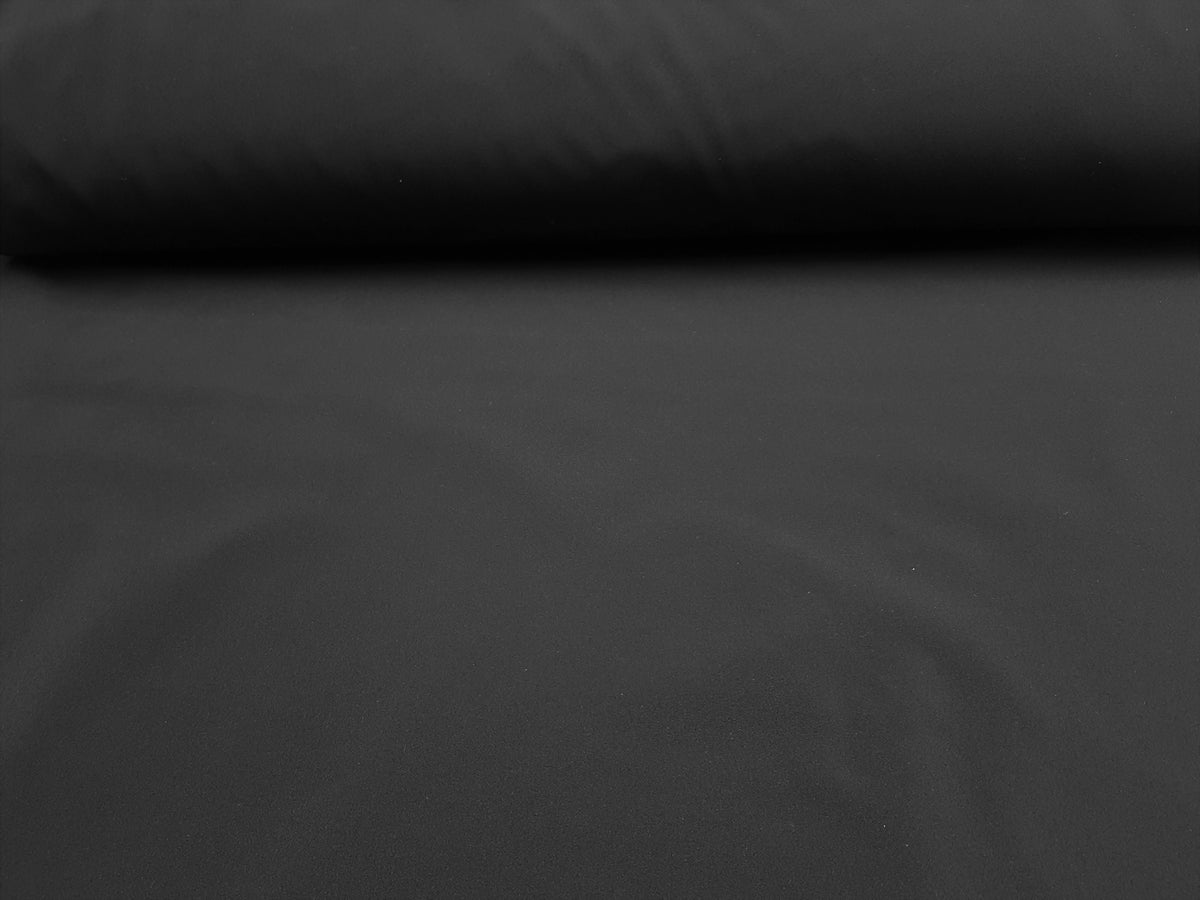 Einfarbiger Softshell in schwarz und grau aus Polyester und Elasthan - Modemeter Stoffmarkt Trier   modemeter.de